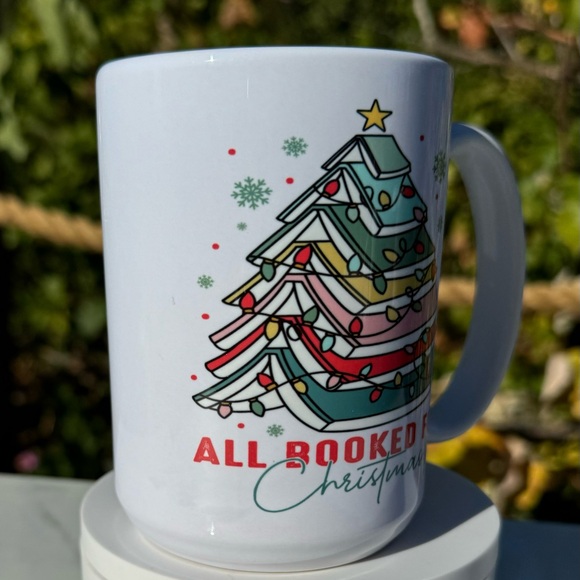 All Booked for Christmas coffee mug 15oz - Picture 3 of 4